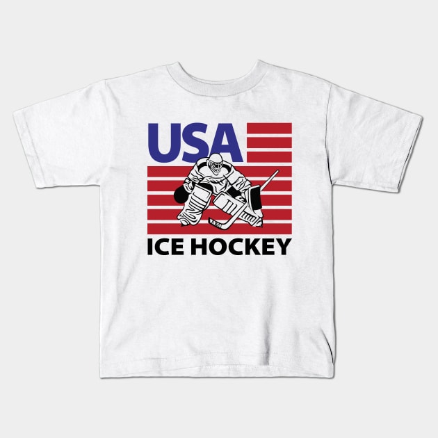 USA Ice Hockey Kids T-Shirt by ThyShirtProject - Affiliate